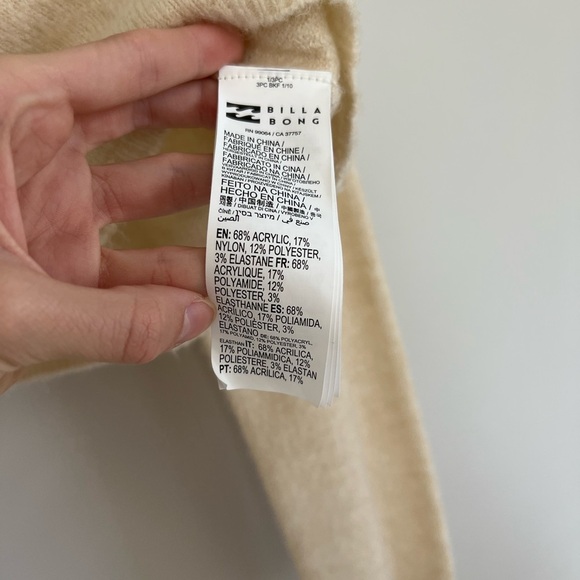 Billabong Short N Sweet Cropped Cardigan Sweater - Picture 4 of 8